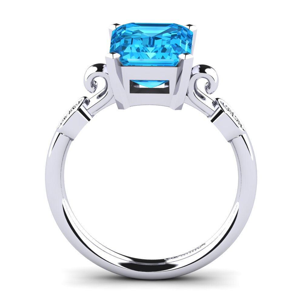 Blue Topaz Engagement Ring Mathina