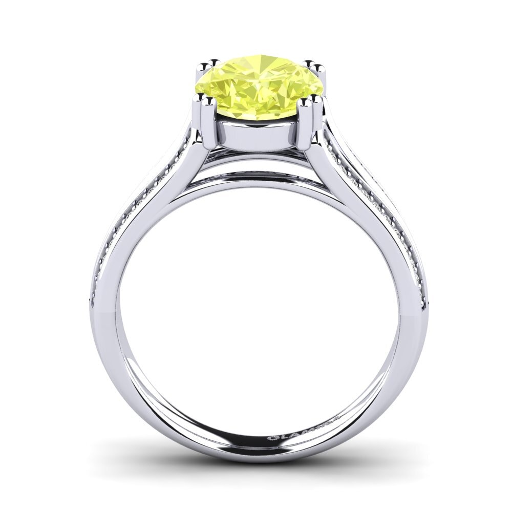 Lemon Quartz Engagement Ring Matteya