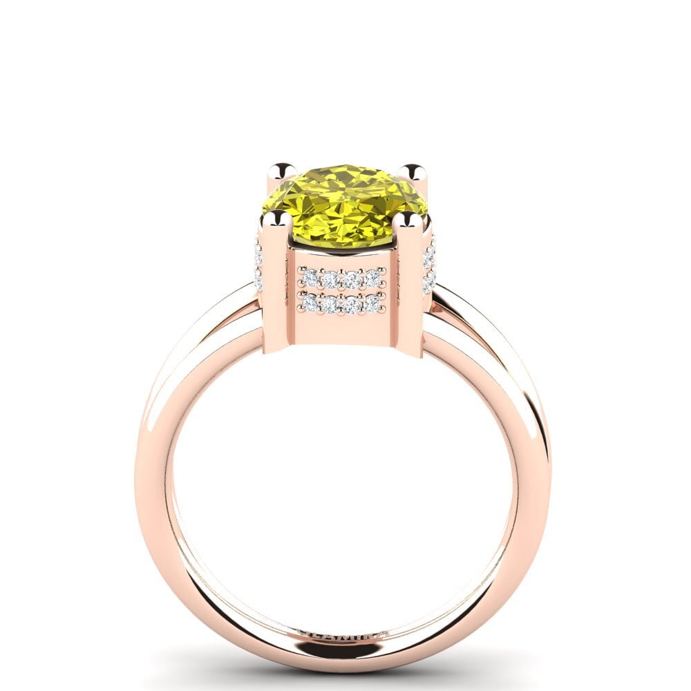 Rotgold 750 Oval Verlobungsringe Maulika