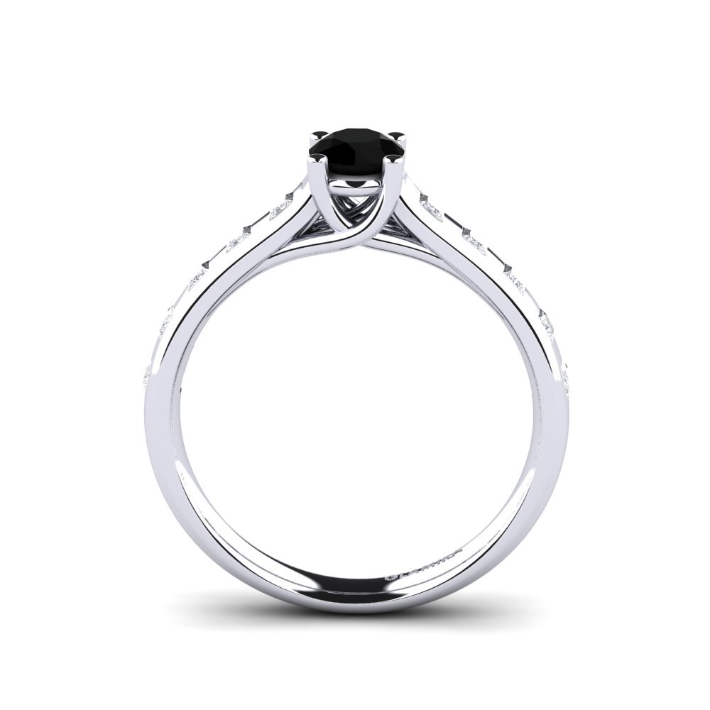 Black Sapphire Engagement Ring Mauricette