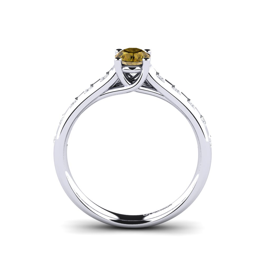 Brown Zircon Engagement Ring Mauricette