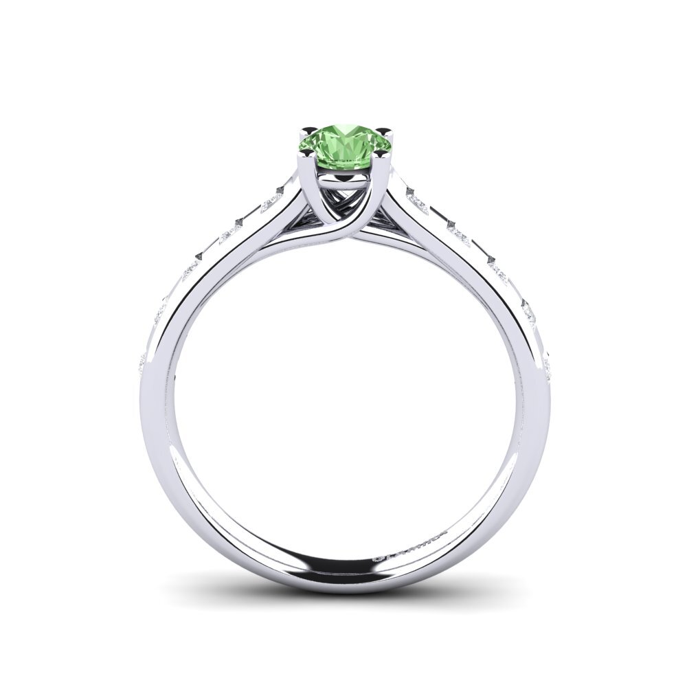 Diamante Verde Anel de Noivado Mauricette