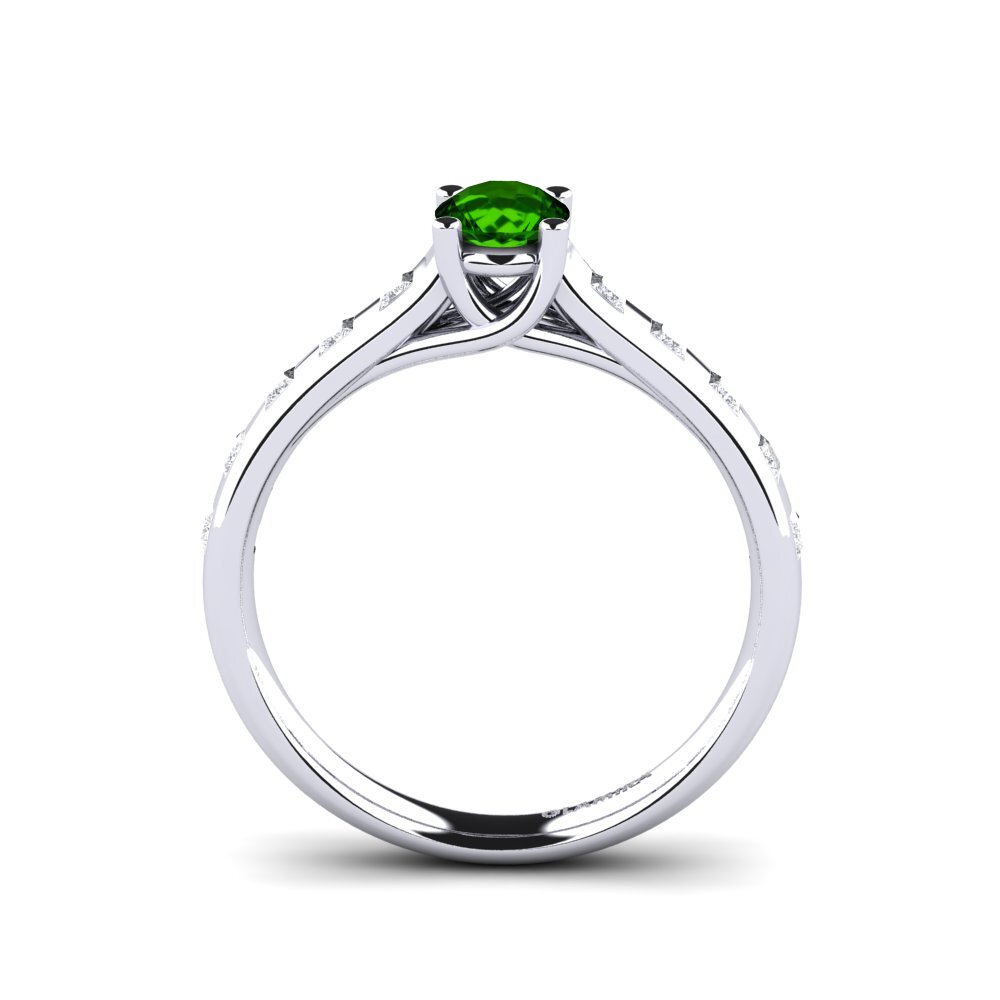 Green Tourmaline Engagement Ring Mauricette