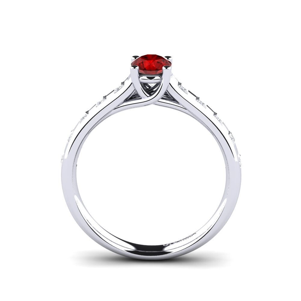 Ruby (Lab Created) Engagement Ring Mauricette