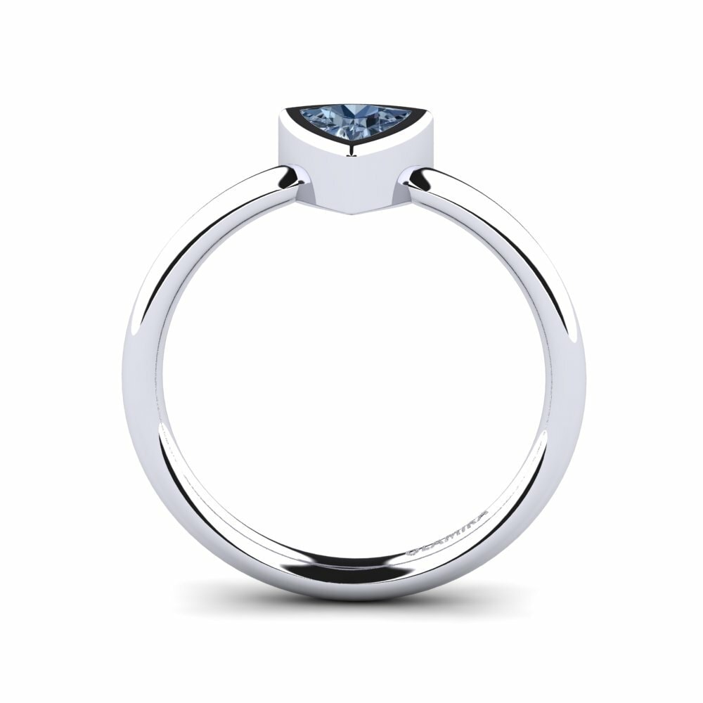 Trillion Diamant Bleu Bague de fiançailles Maxson