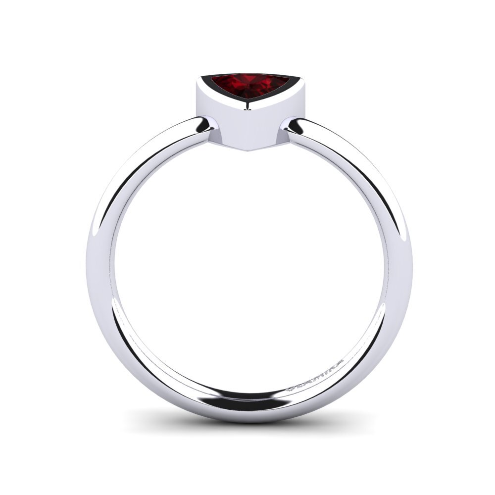 Trillion Garnet Engagement Ring Maxson