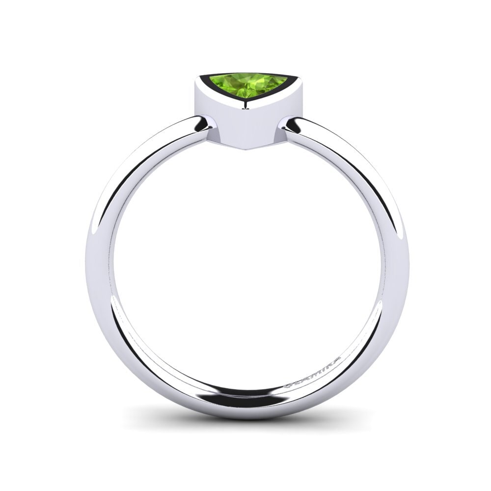Trillion Peridot Engagement Ring Maxson