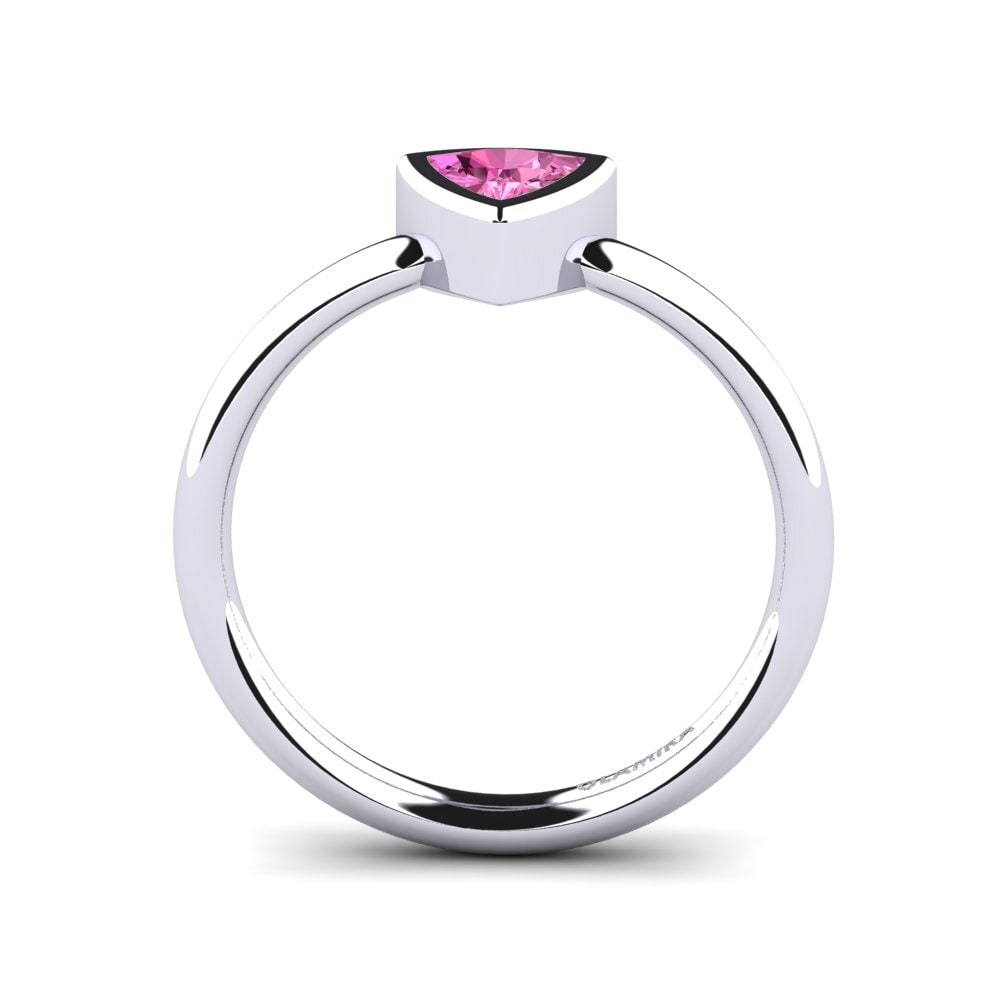 Trillion Pink Topaz Engagement Ring Maxson