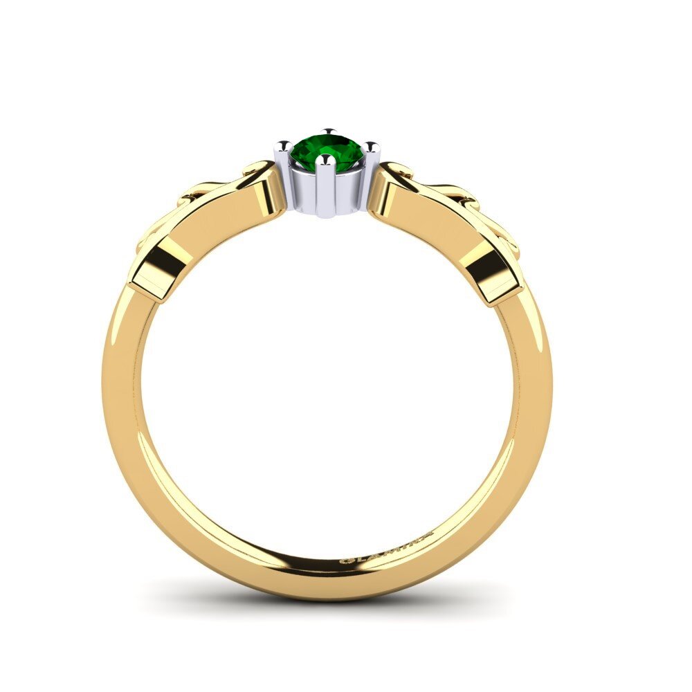 Green Zirconia Engagement Ring Maya 0.16 crt
