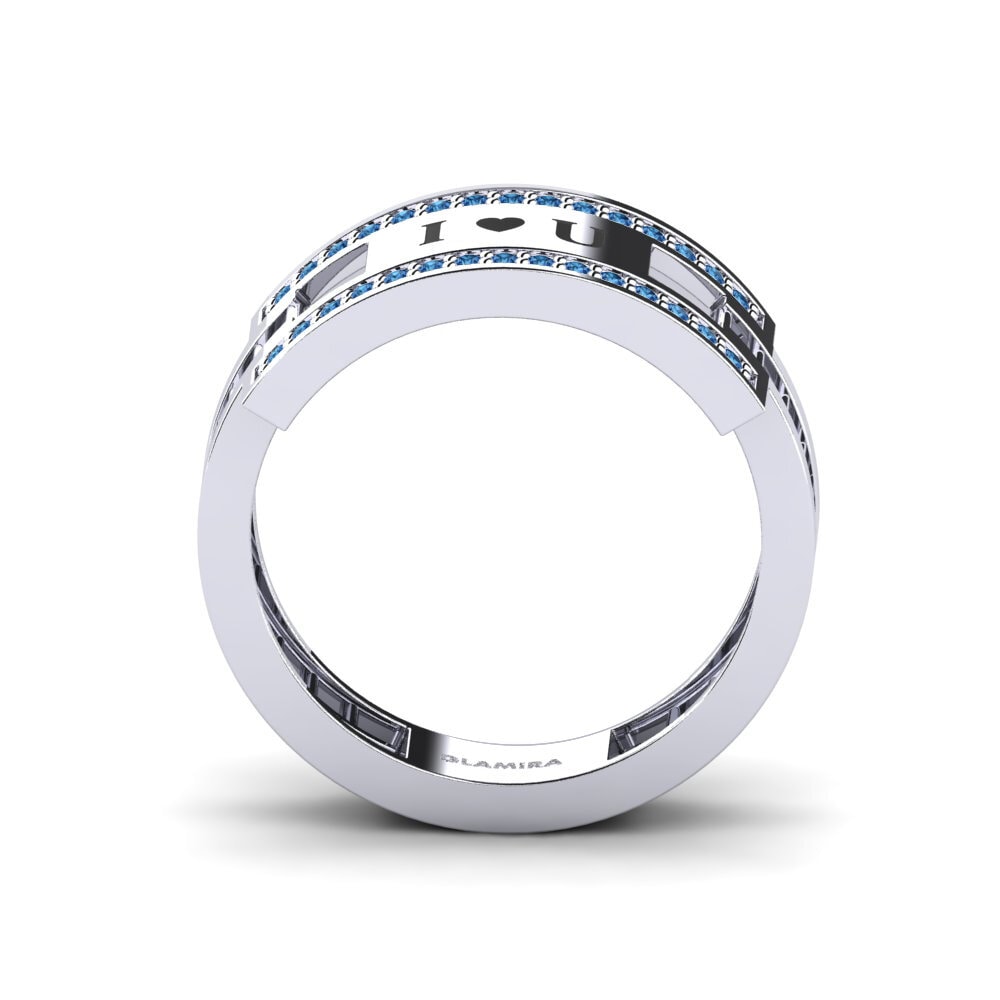 Circonita Azul Oscuro Anillo Mazie