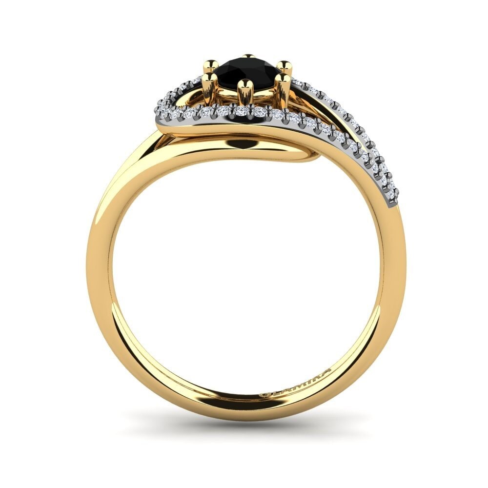 Black Diamond Engagement Ring Mei