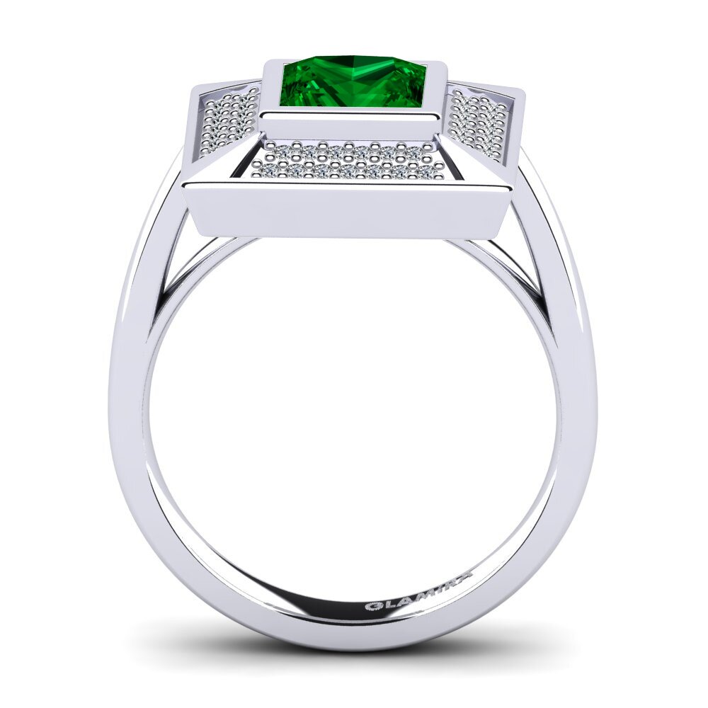 Green Zirconia Engagement Ring Meladia