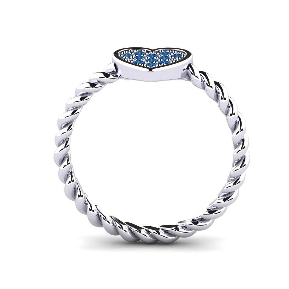 Zircone Blu Scuro Anello Melba