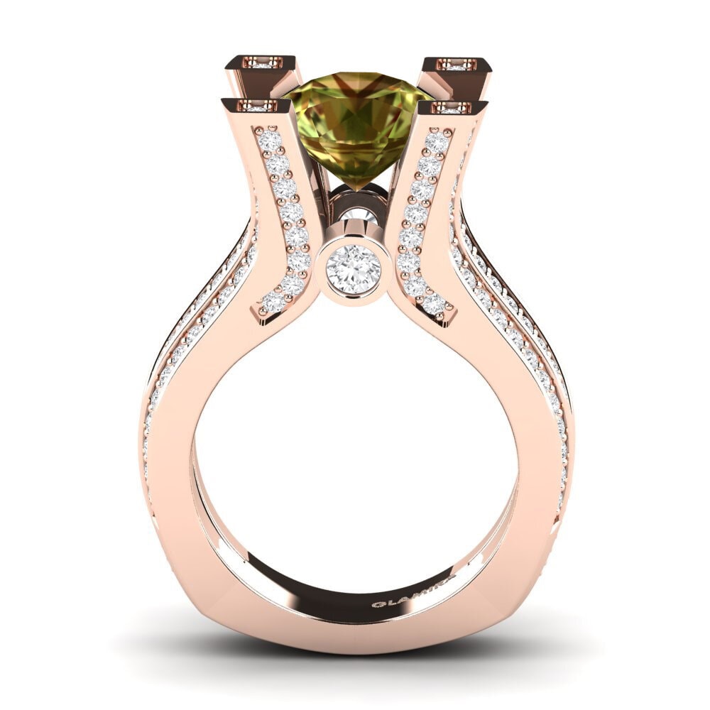 18k Oro Rosa Anillo de compromiso Melita