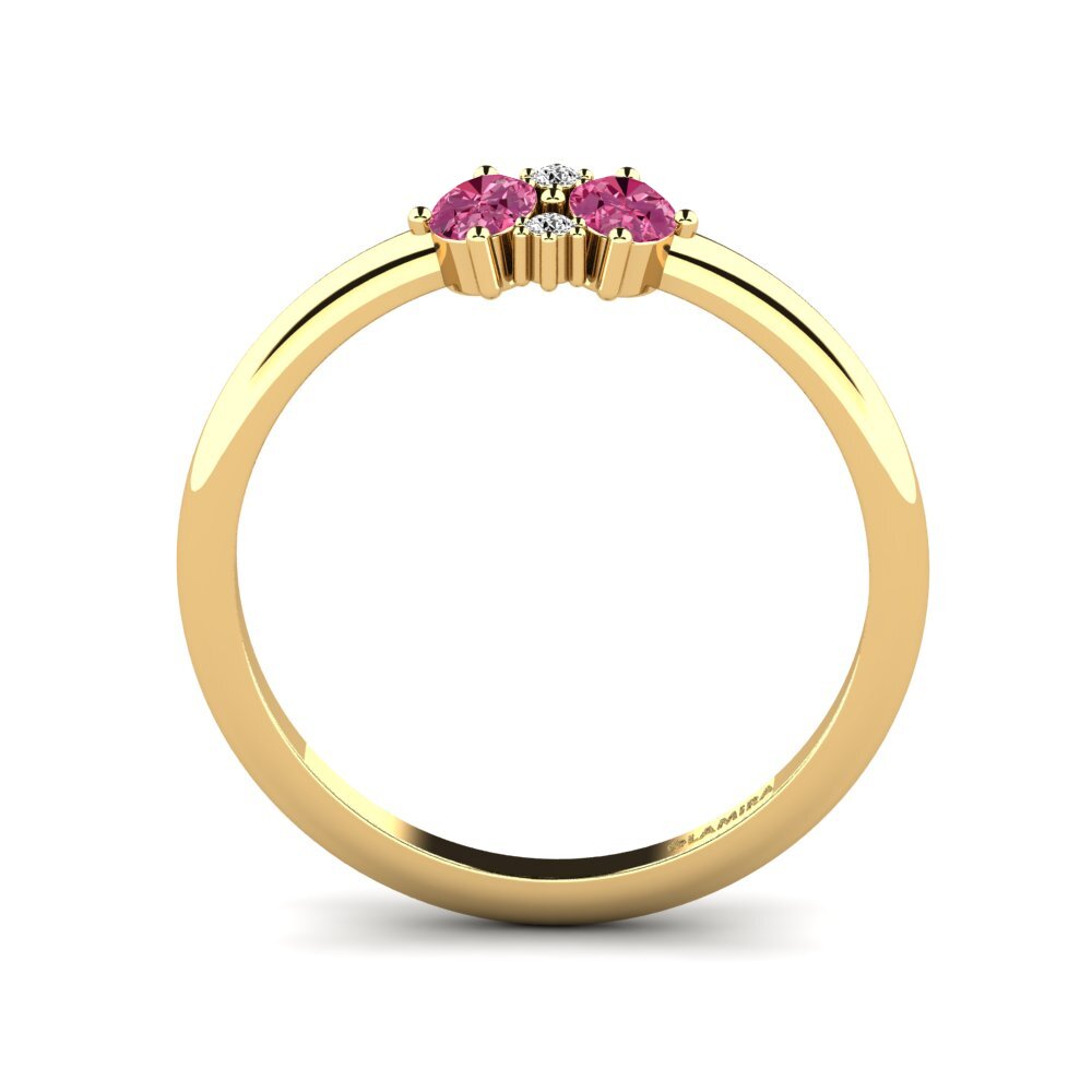 Turmalina rosa Anillo Mell