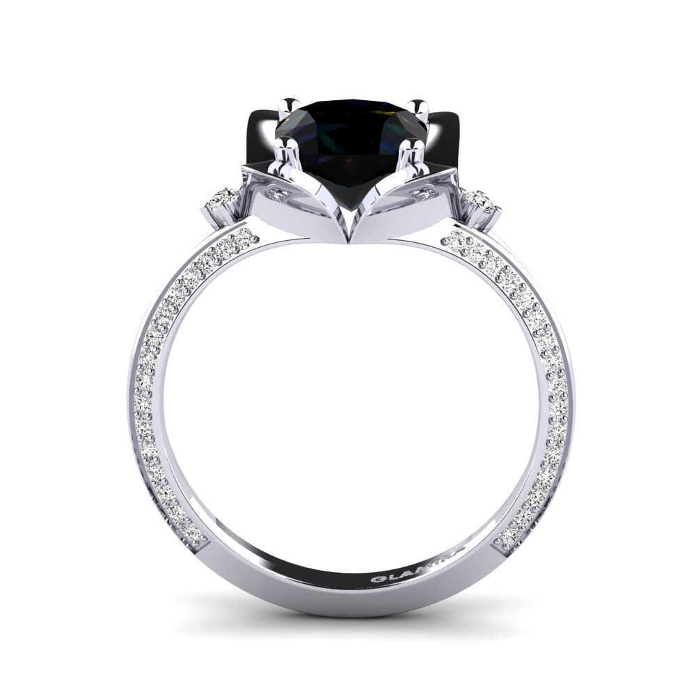 Black Opal Engagement Ring Melrosie