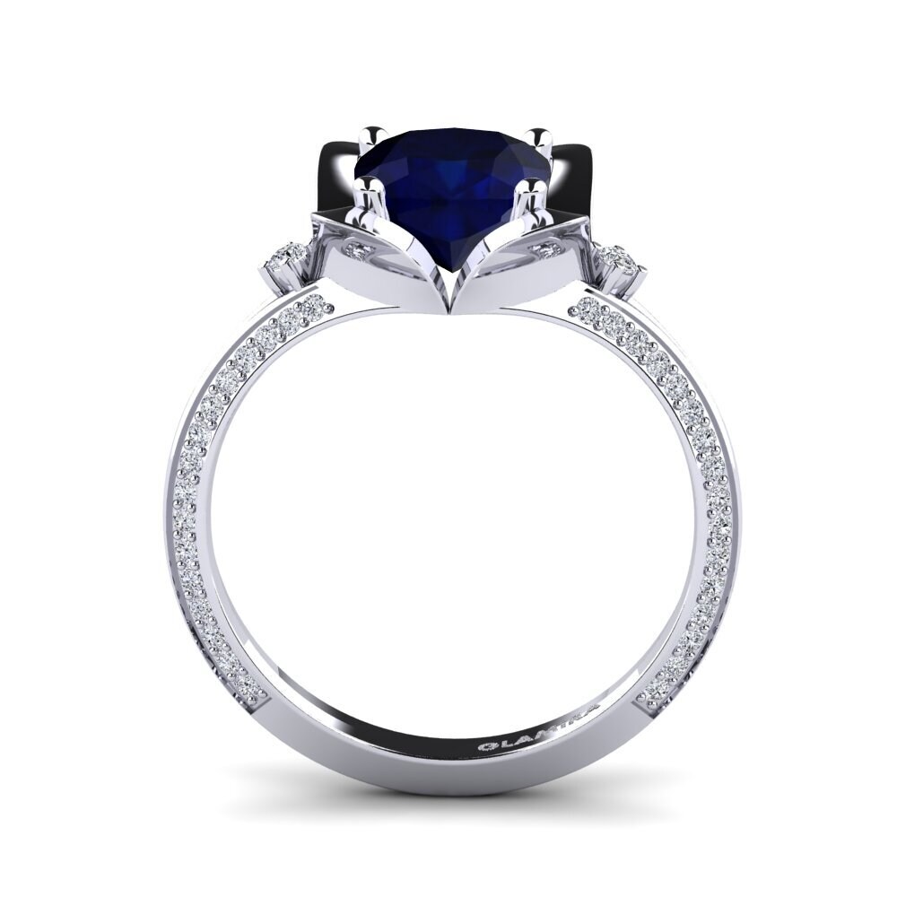 Zafiro Anillo de compromiso Melrosie