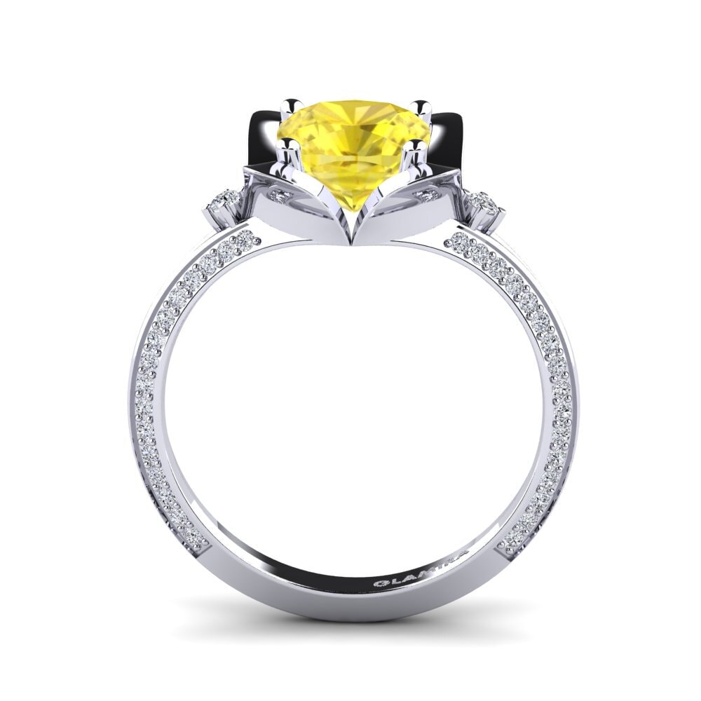 Yellow Sapphire Engagement Ring Melrosie