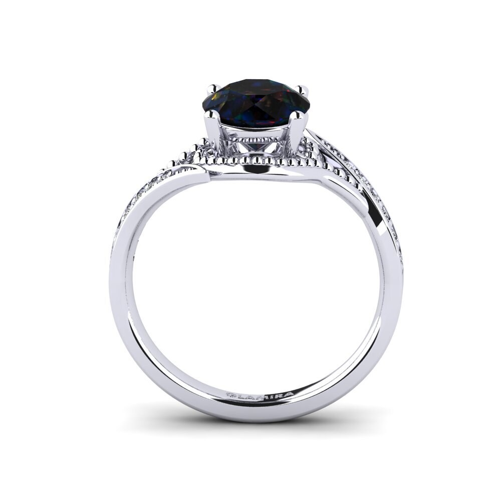 Black Opal Women's Ring Memeald