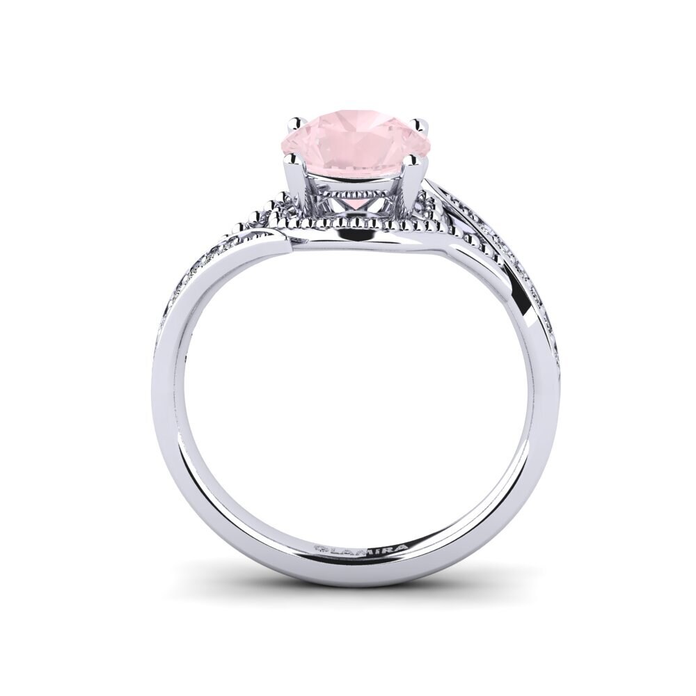 Rose Quartz Women's Ring Memeald