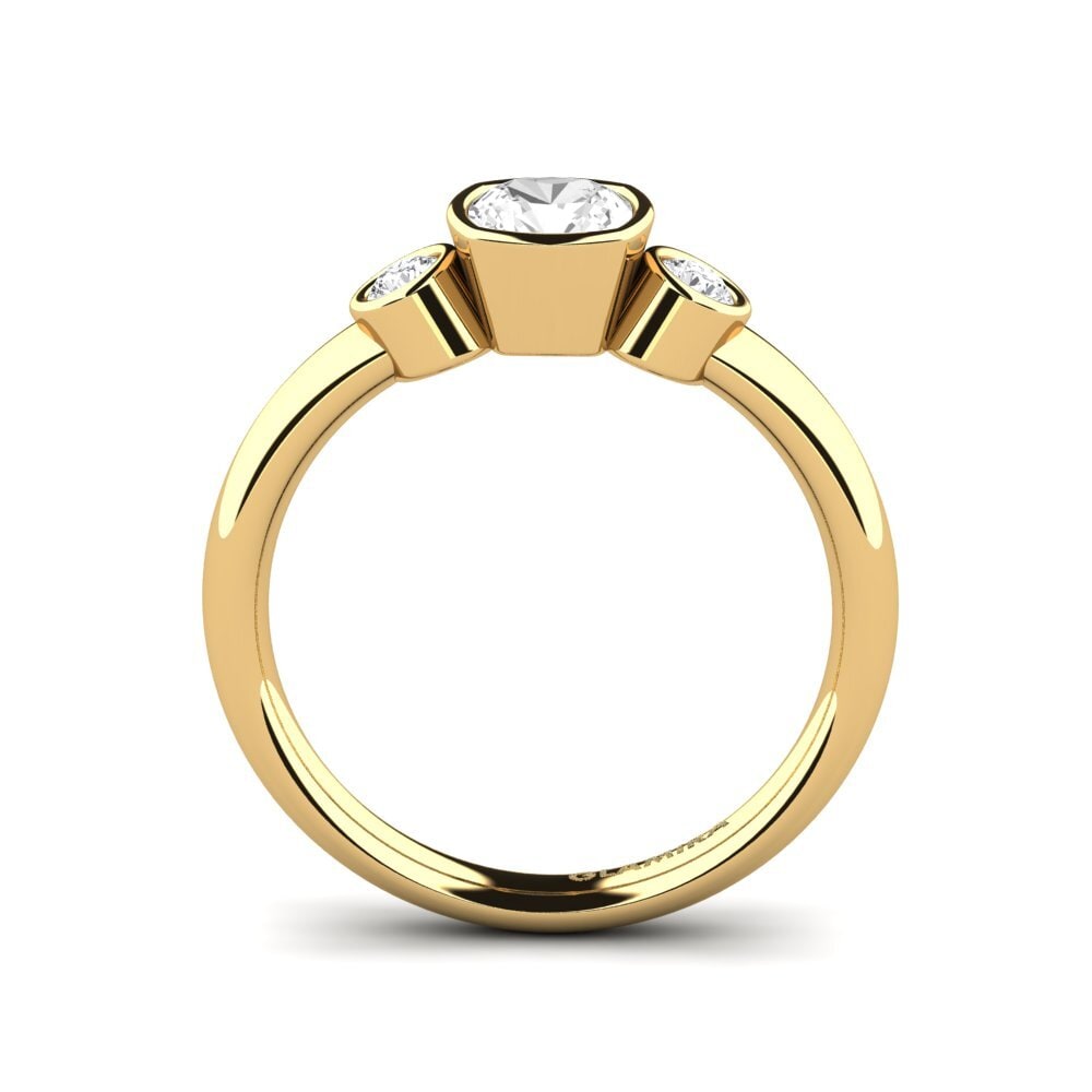 Zafiro blanco Anillo de compromiso Merollia