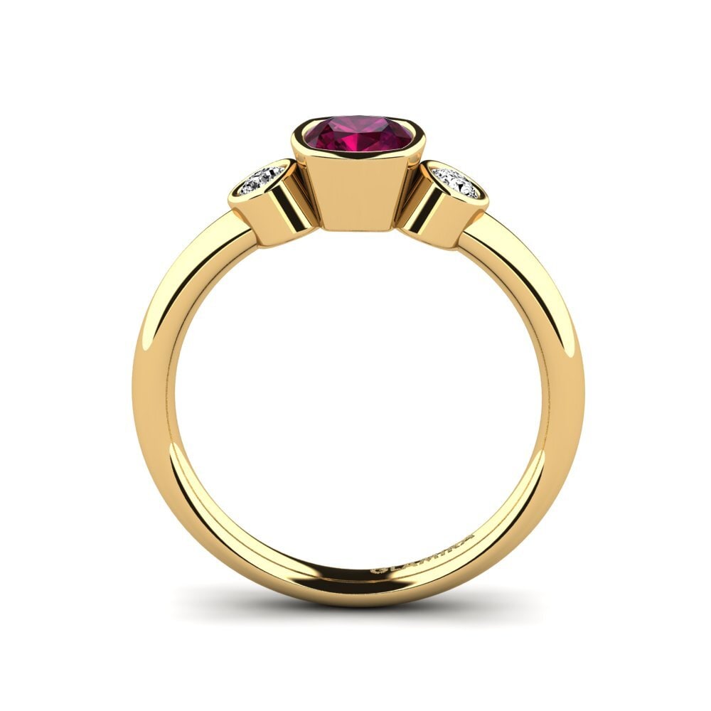 Rhodolite Garnet Engagement Ring Merollia