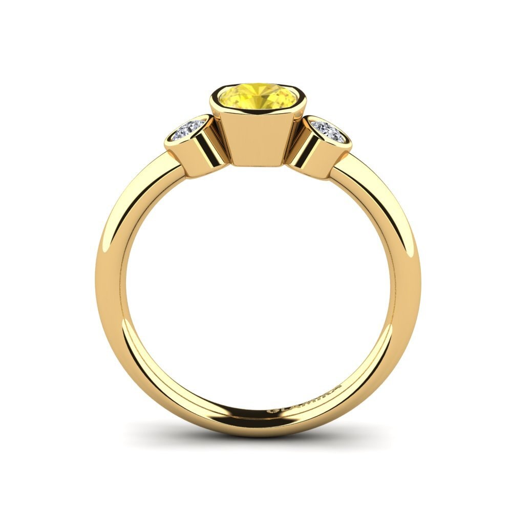 Yellow Sapphire Engagement Ring Merollia