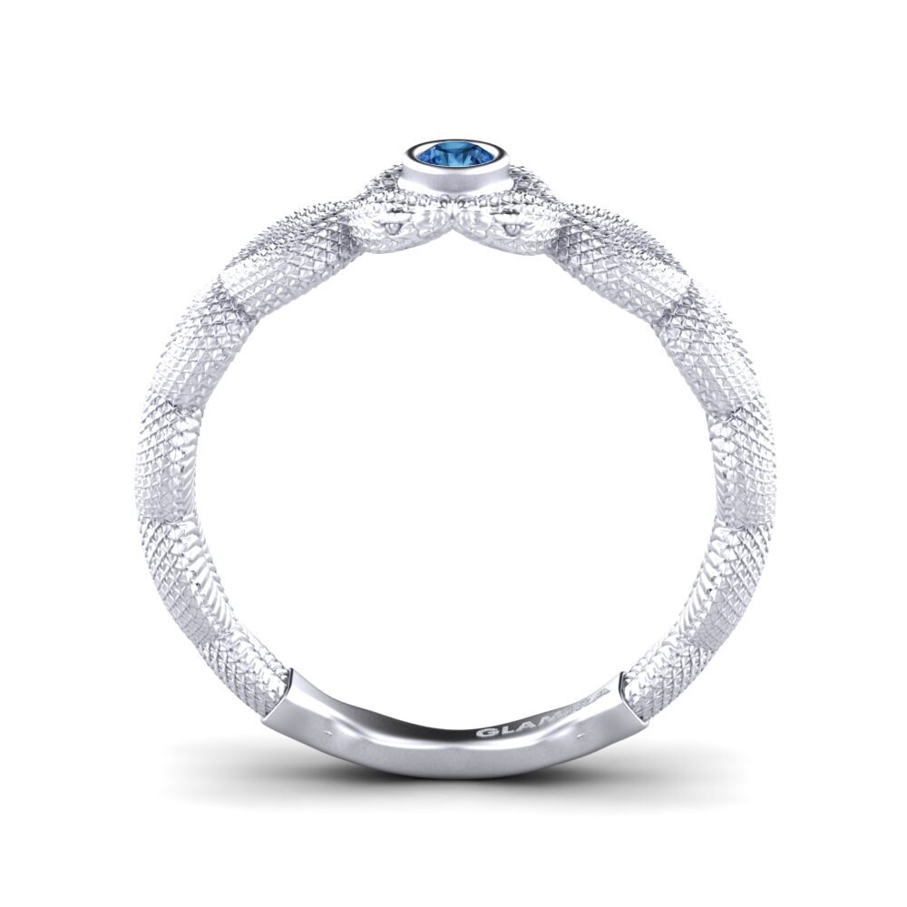 Dark Blue Zirconia Engagement Ring Merrill