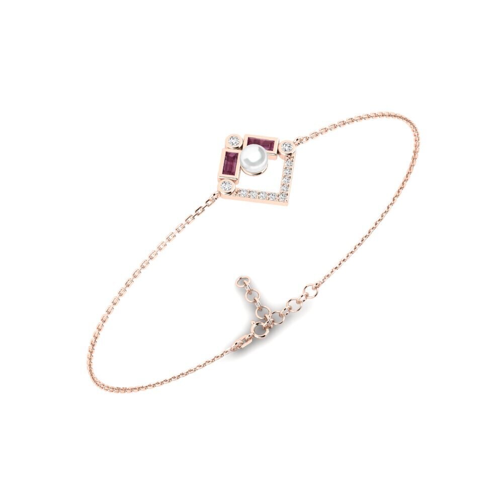 Rotgold 585 Rhodolit-Granat Damen armband Metz