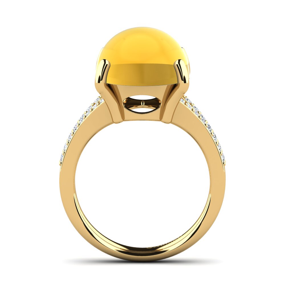 Citrino Cabujón Anillo Miajalie