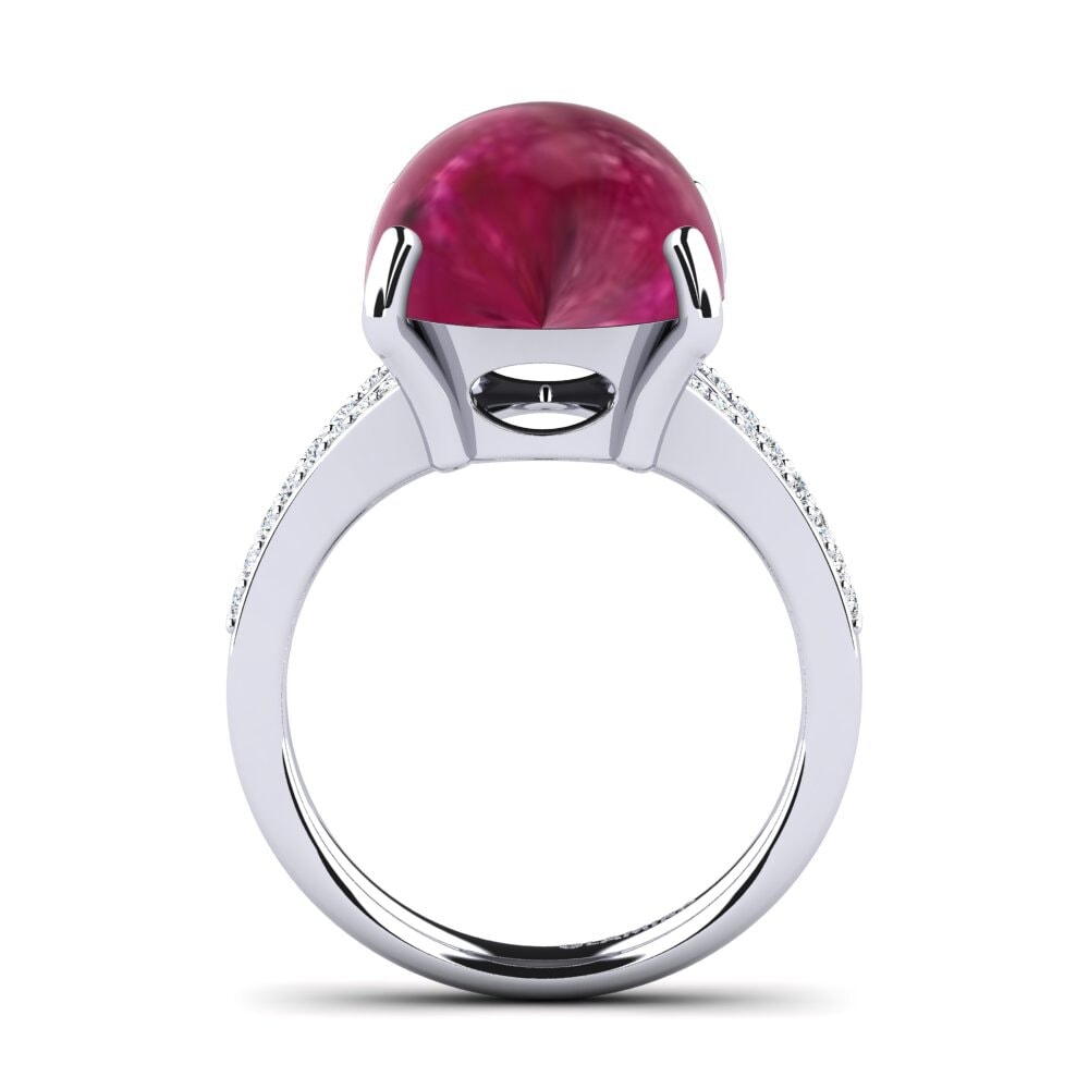 950 Platinum Cabochon Ruby Ring Miajalie