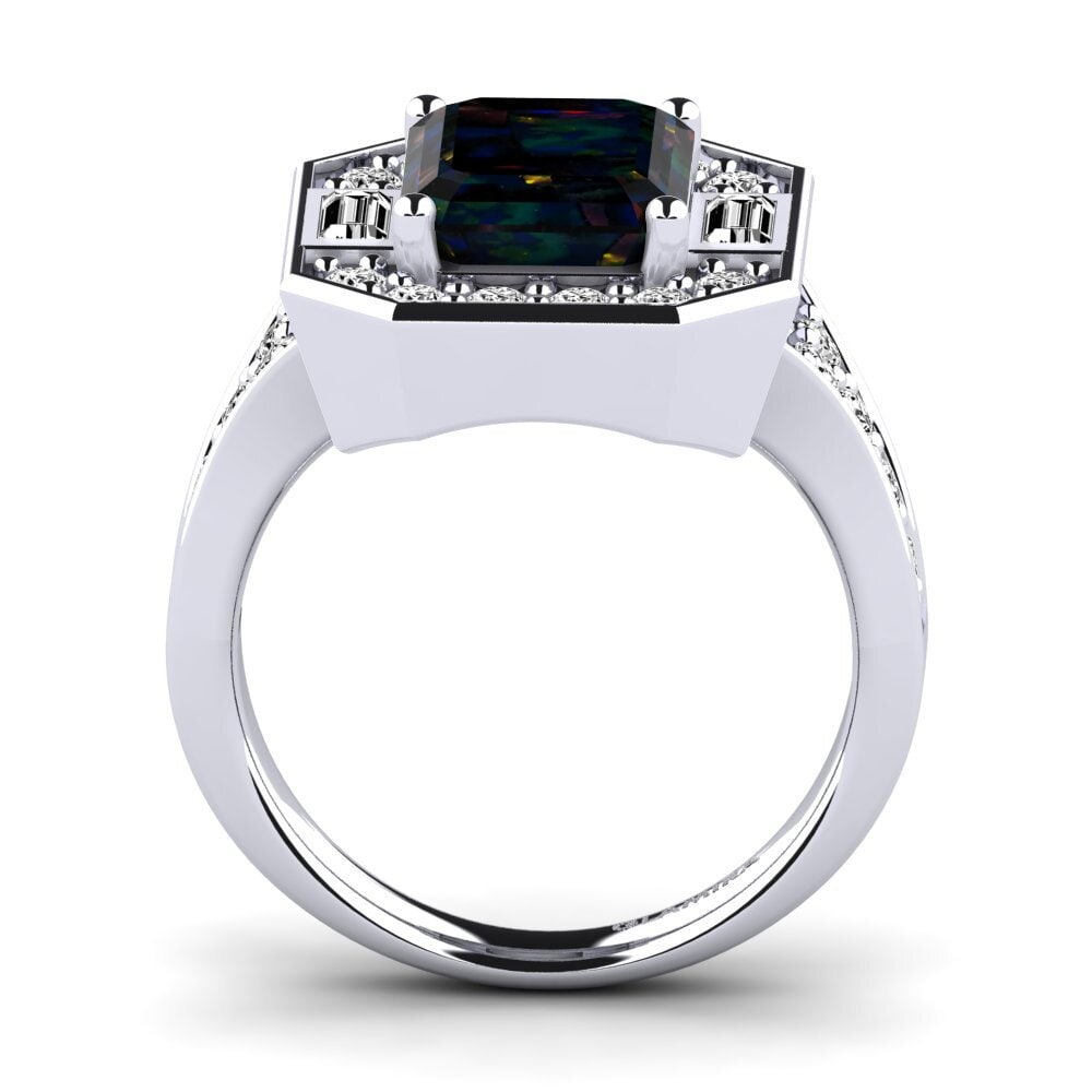 Plata 925 Opalo Negro Anillo de compromiso Micheyla