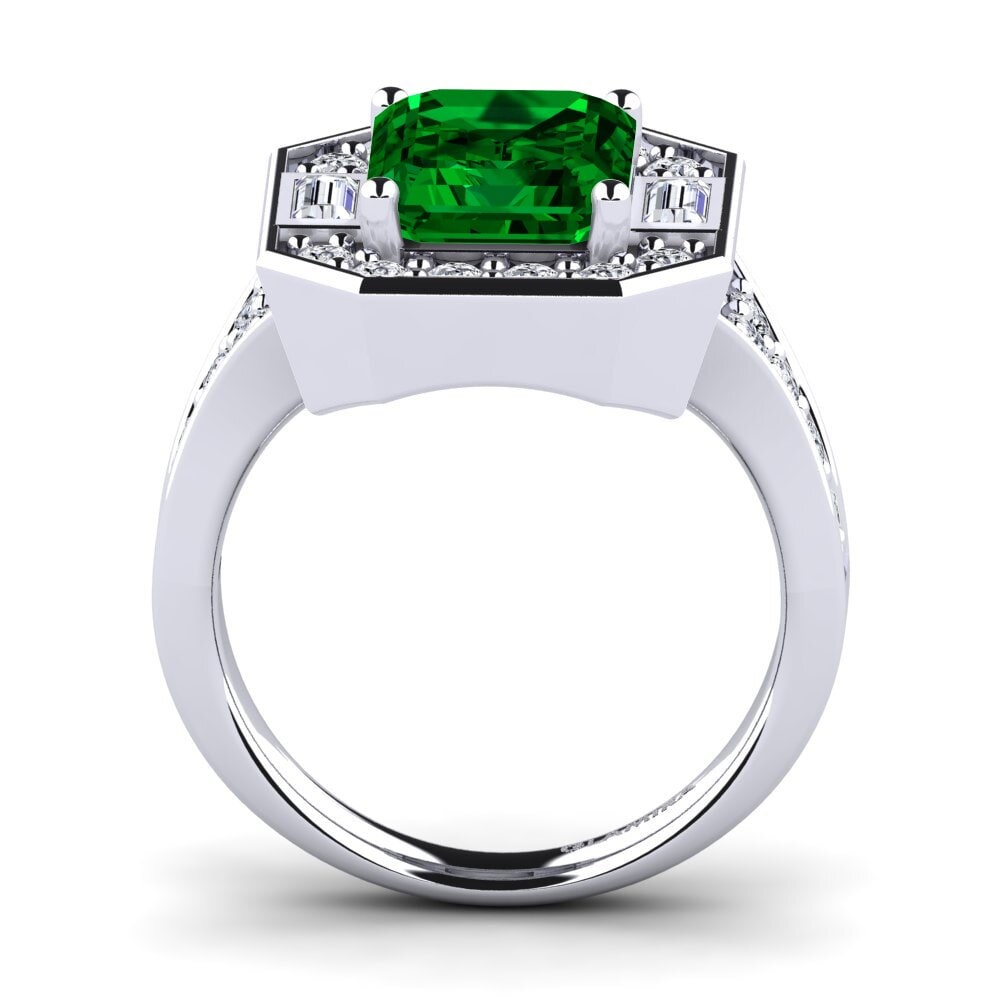 Green Zirconia Engagement Ring Micheyla