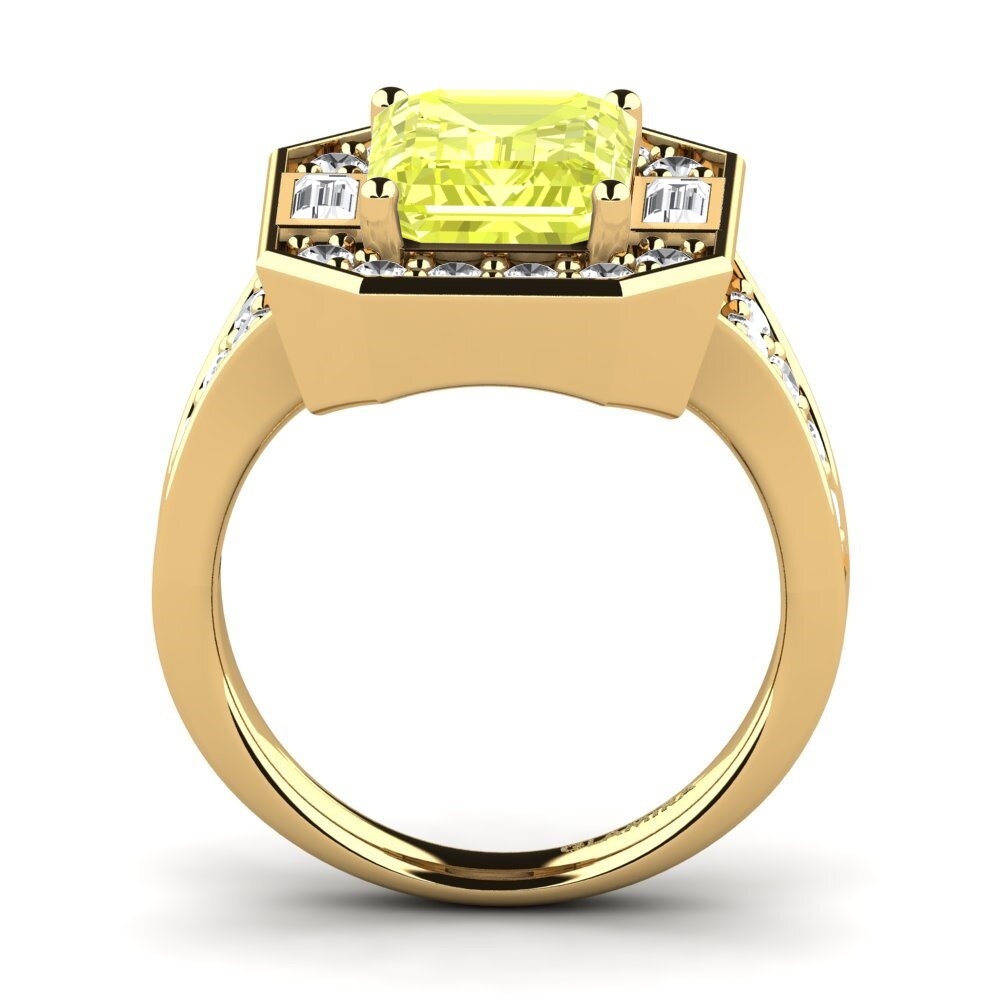 14k Oro Amarillo Anillo de compromiso Micheyla