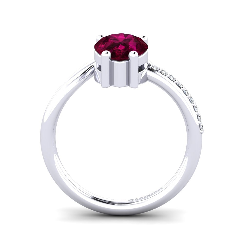 Rhodolite Garnet Engagement Ring Miguelita