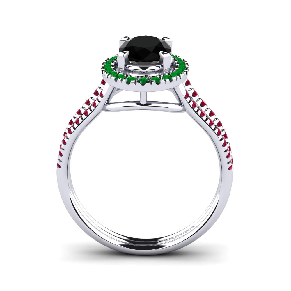 Black Diamond Engagement Ring Milagros