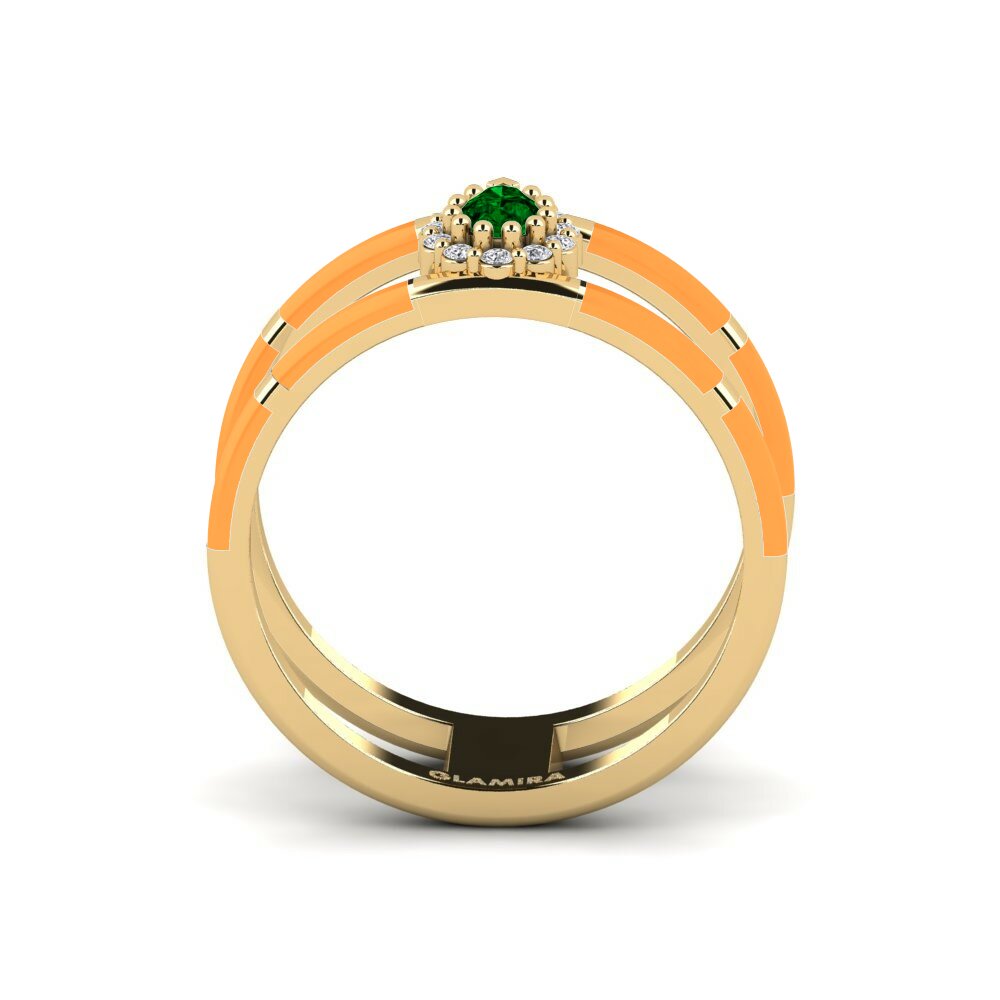 Zircone Vert Bague Milford