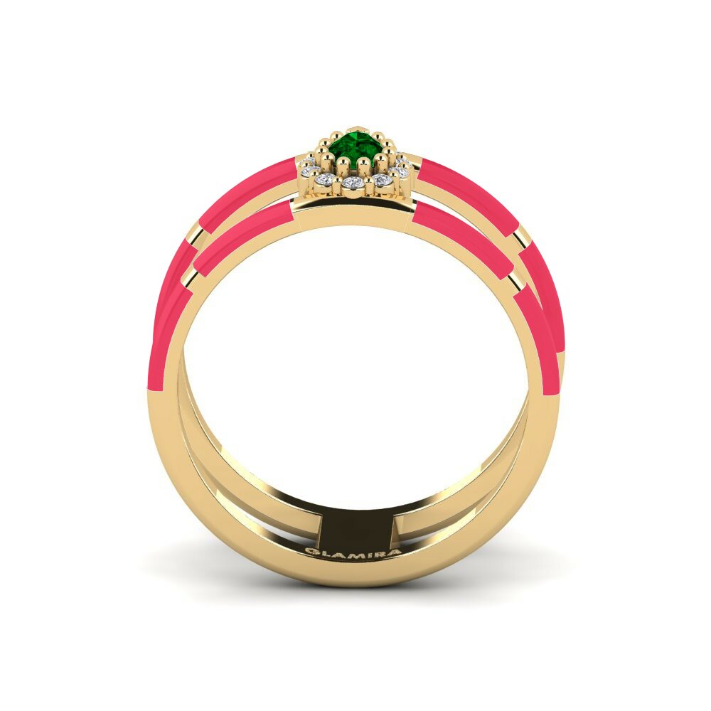 Zircone Vert Bague Milford