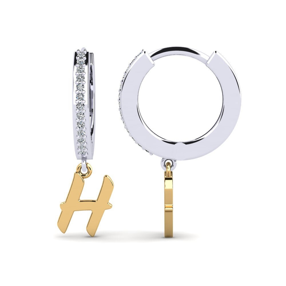 14ct White & Yellow Gold Women's Earring Mindi H