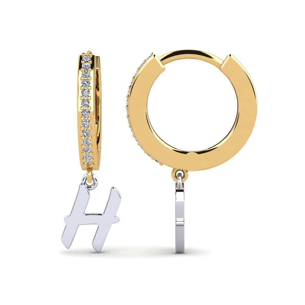 14ct Yellow & White Gold Women's Earring Mindi H