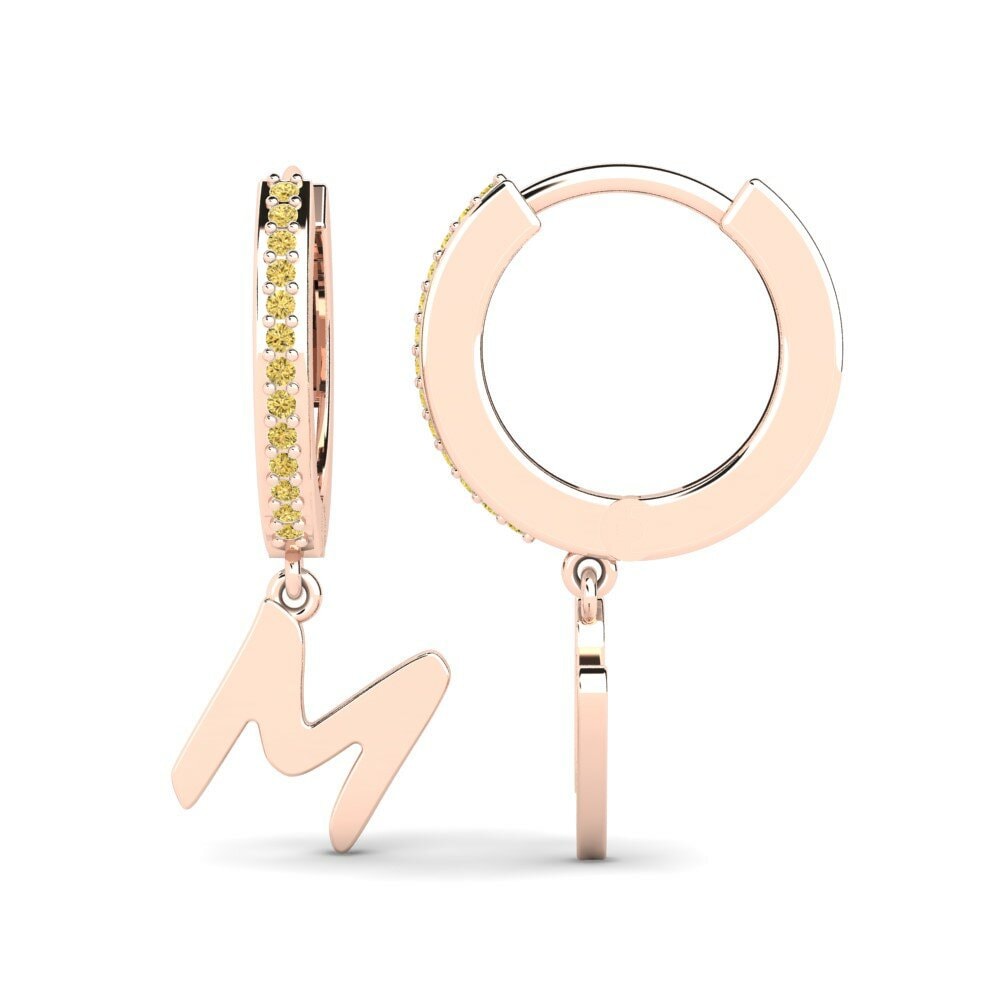 Diamante Amarillo Pendiente de mujer Mindi M
