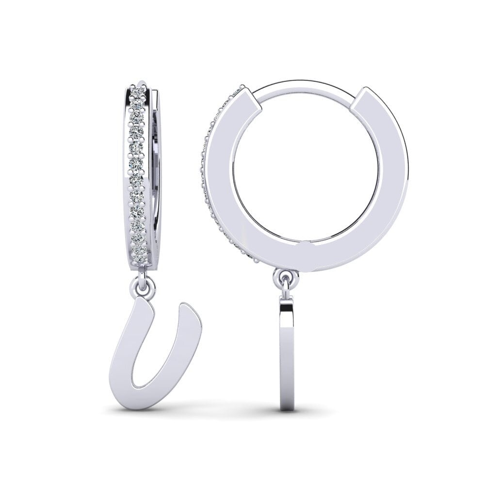 18ct White Gold Women's Earring Mindi U