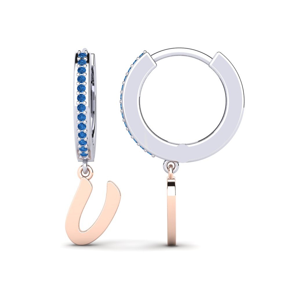 Dark Blue Zirconia Women's Earring Mindi U