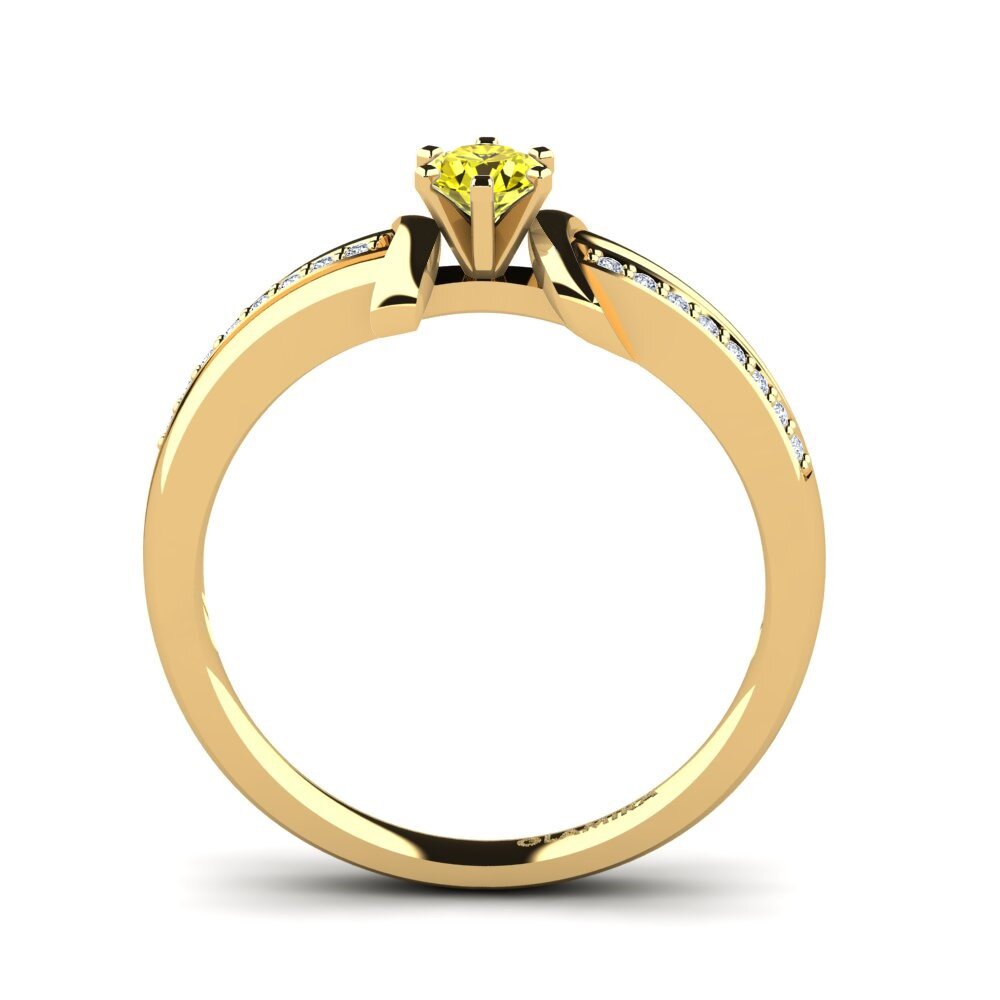 Diamante Amarillo Anillo de compromiso Mirabella