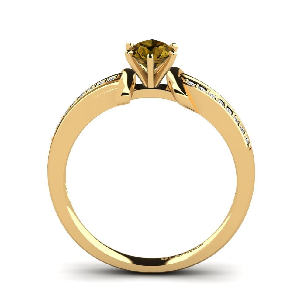 Brown Zircon Engagement Ring Mirabella 0.5crt