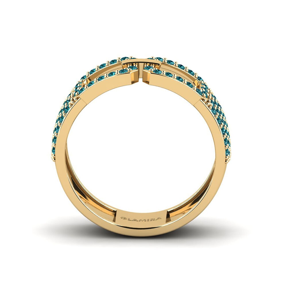 Diamante Azul Anel Miraklo