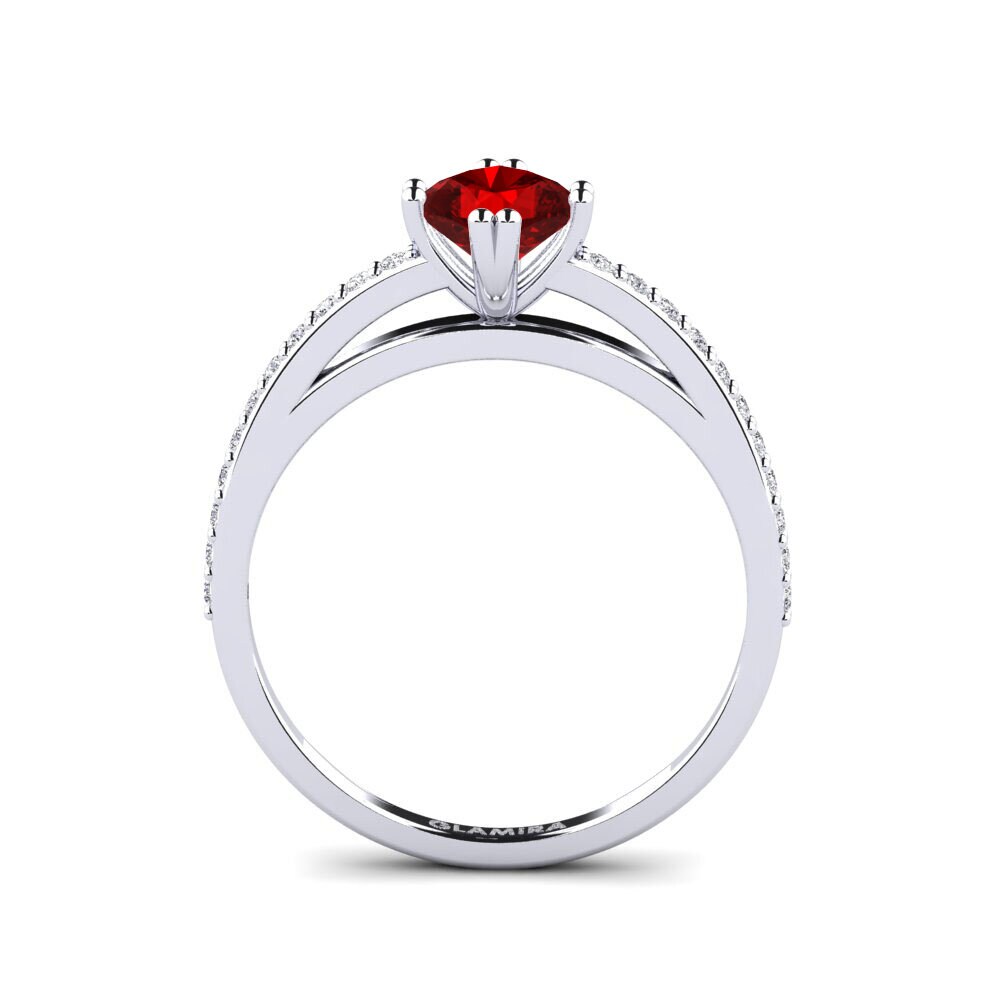 Ruby (Lab Created) Engagement Ring Miramas