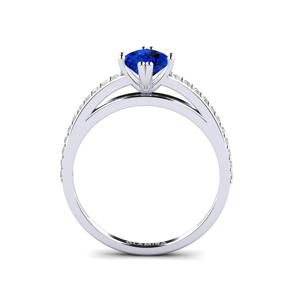 Sapphire (Lab Created) Engagement Ring Miramas