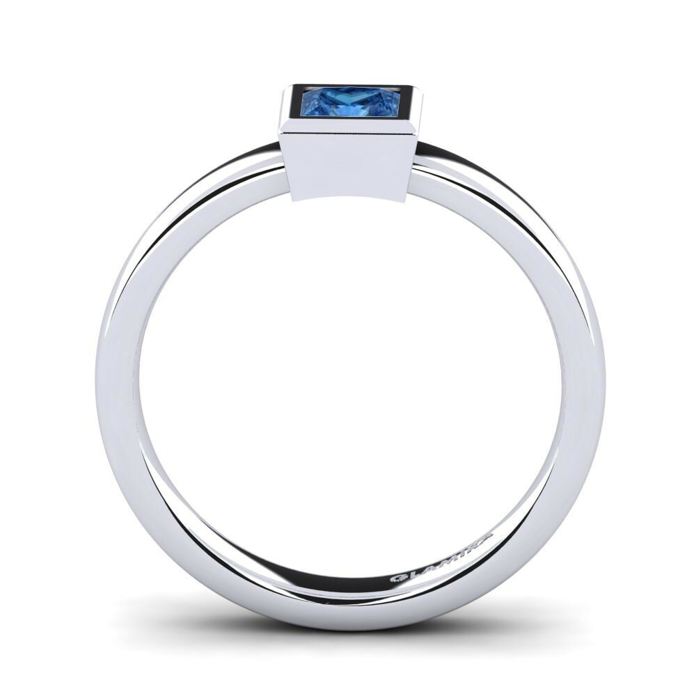 Donker Blauwe Zirkoon Verlovingsring Mireya 0.4 crt