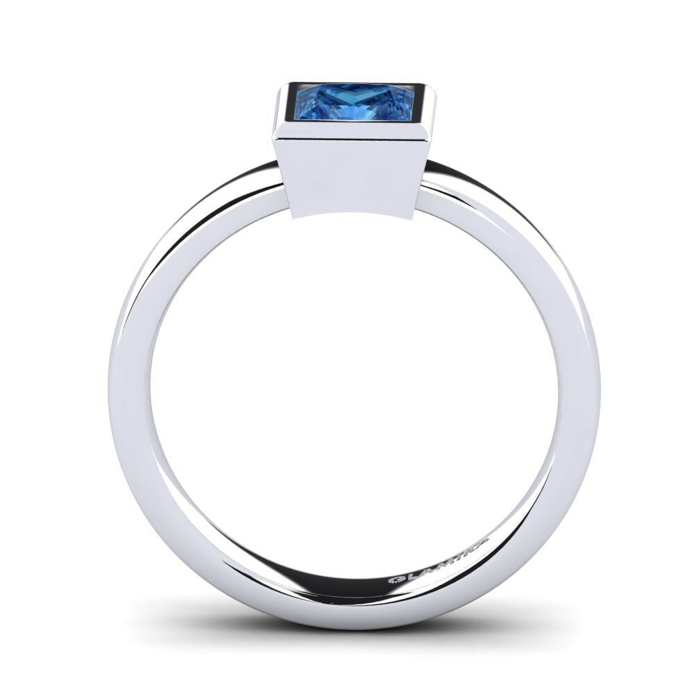 Donker Blauwe Zirkoon Verlovingsring Mireya 0.93 crt